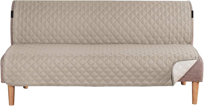 H.VERSAILTEX Reversible Futon Cover Water Repellent Armless Sofa Slipcover by HVERSAILTEX