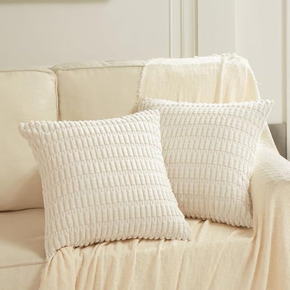 Fancy Homi 4 Packs Boho Cream Decorative Throw Pillow Covers 22x22 Inch - Image 6