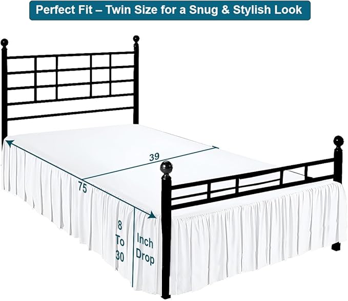 Shreem Linen Ruffled Bed Skirt - Image 5