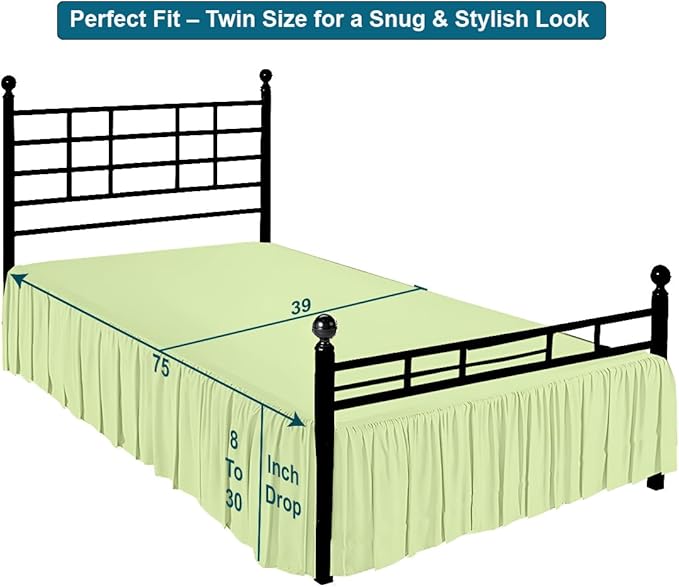 Shreem Linen Ruffled Bed Skirt - Image 5