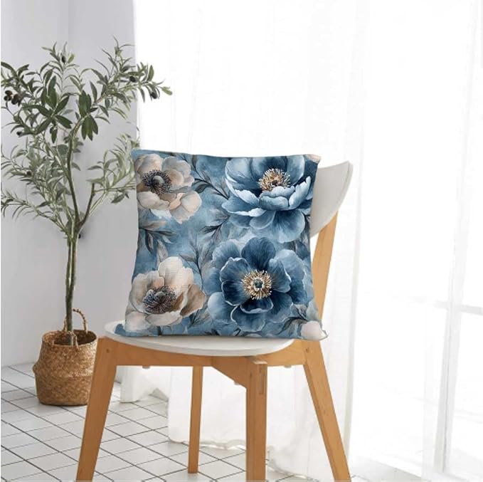 Throw Pillow Covers 18x18 Set of 2, Decorative Square Pillowcases - Image 2