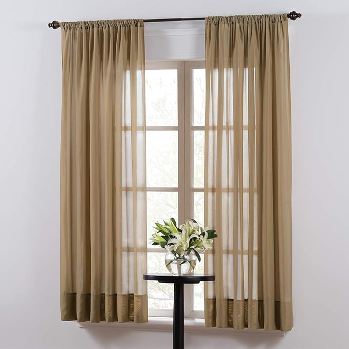 SmartSheer Solid Rod Pocket Window Sheer Panel by SmartSheer