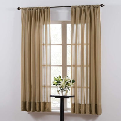 SmartSheer Solid Rod Pocket Window Sheer Panel by SmartSheer