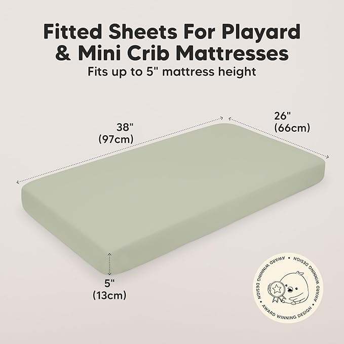 2-Pack Mini Crib Sheets Fitted - Image 3
