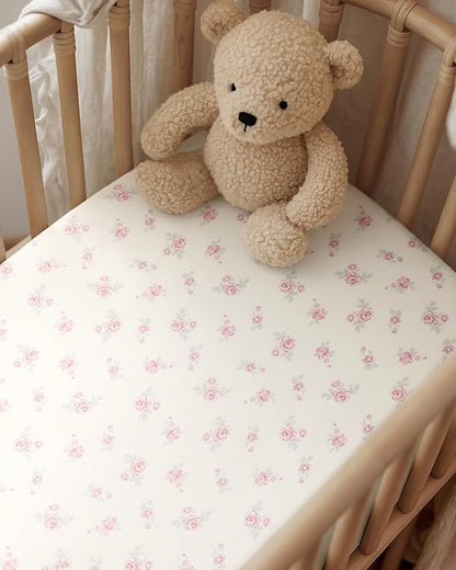 Pack and Play Sheets Fitted, Mini Crib Sheets 2-Pack - Image 7