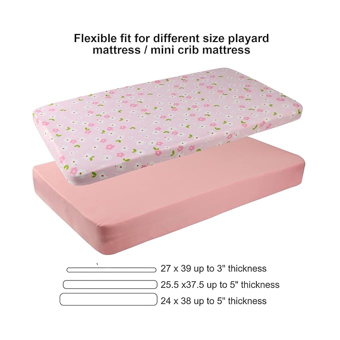 Onacosht Pack n Play Sheets 3 Pack Fitted - Image 3