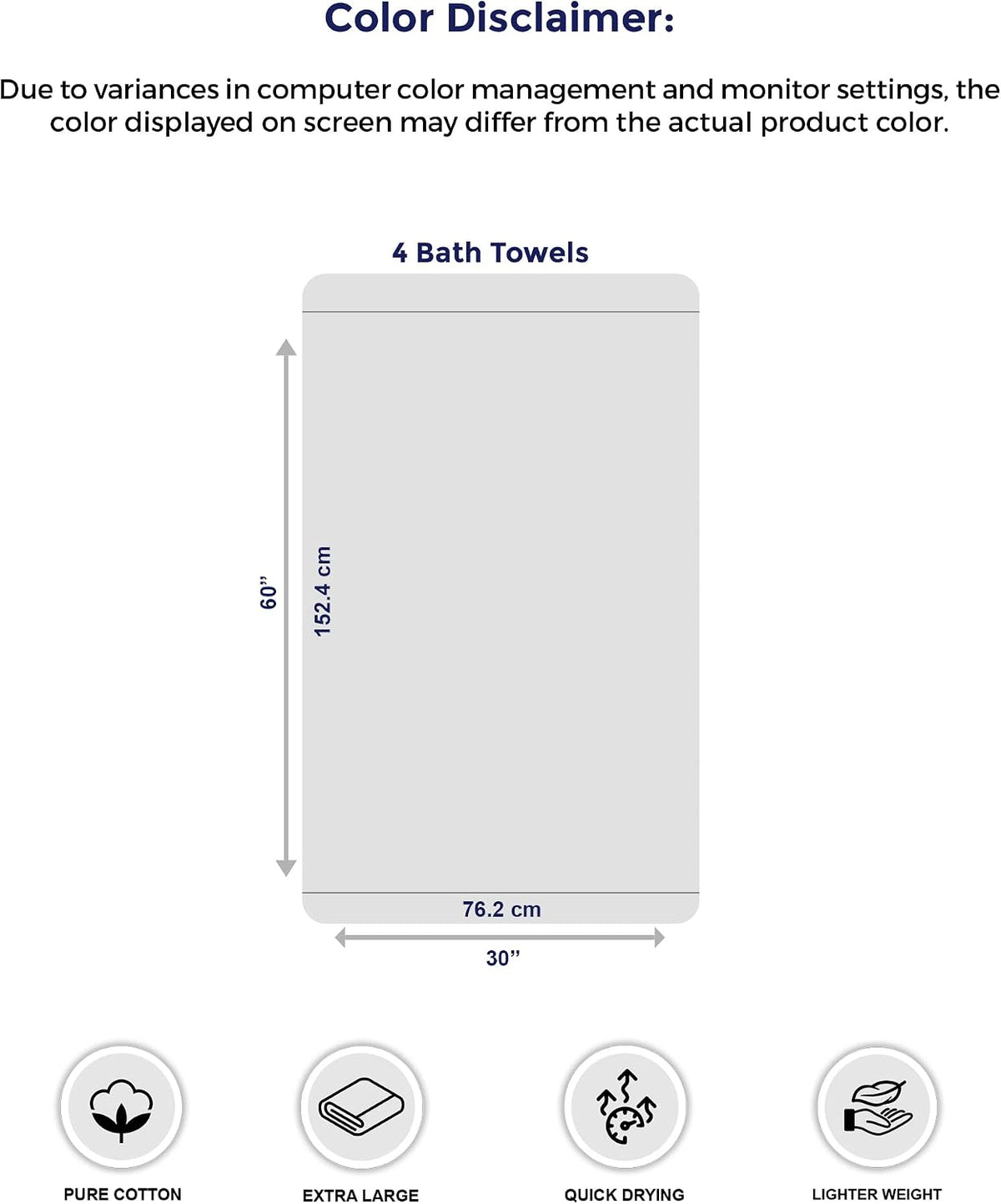 tens towels 4 piece extra large bath towels on a desk or shelf