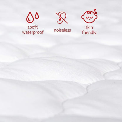 Waterproof Pack and Play Mattress Pad Sheets Fitted, Cotton Fabric Pack and - Image 5