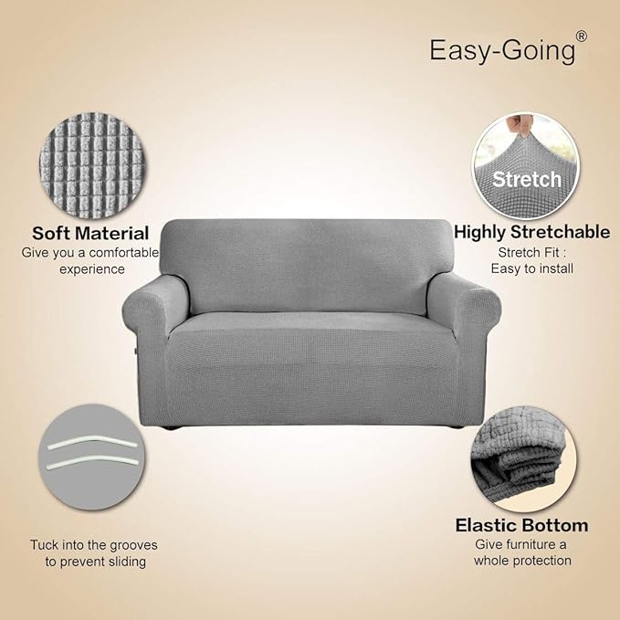 Easy-Going Stretch Loveseat Slipcover 1-Piece Sofa Cover Furniture Protector - Image 3