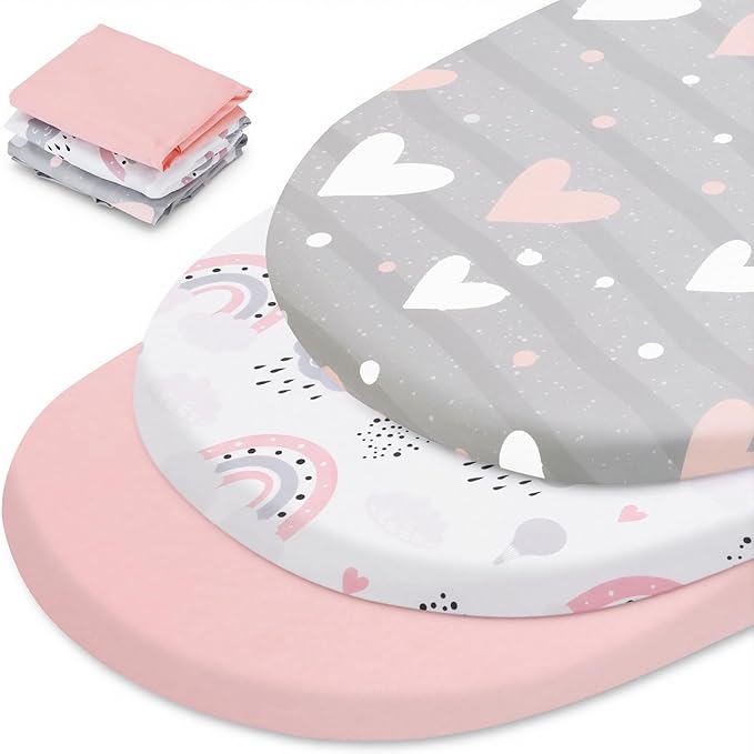 3 Pack Stretchy Bassinet Sheets by Haleeone