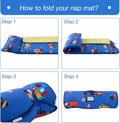 beeweed Toddler Nap Mat, Rollup Design Kid Sleeping Mat - Image 4