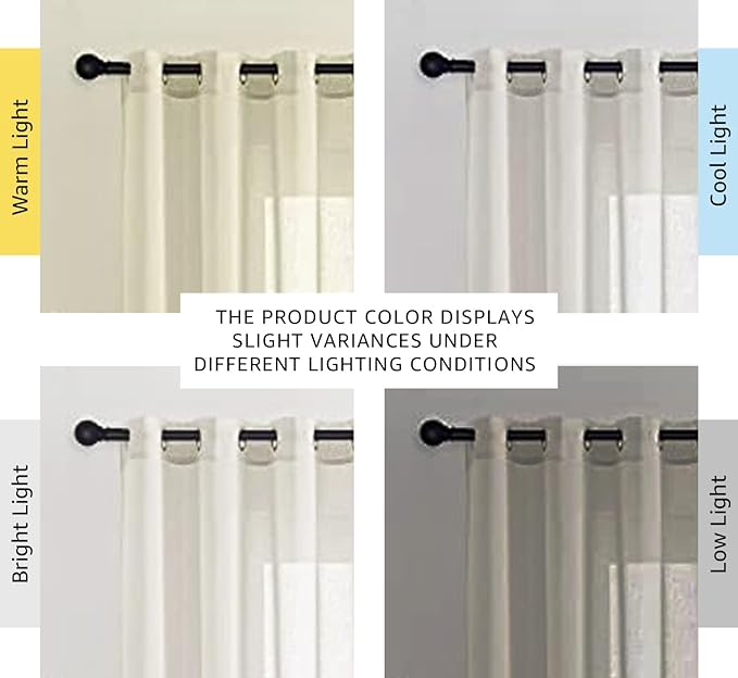 NICETOWN Semi Sheer Linen Curtains - Image 2