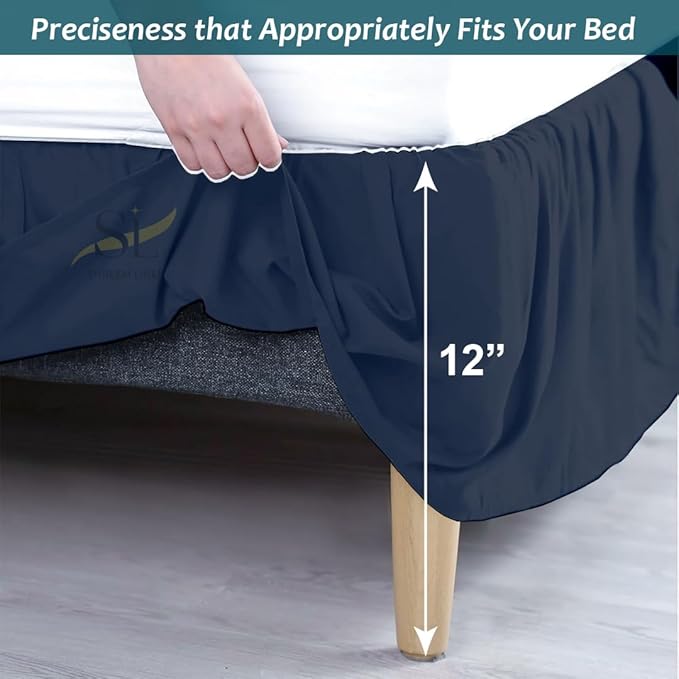 Shreem Linen Ruffled Bed Skirt - Image 4