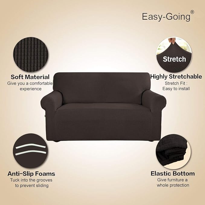 Easy-Going Stretch Sofa Slipcover 1-Piece Sofa Cover Furniture Protector Couch - Image 3