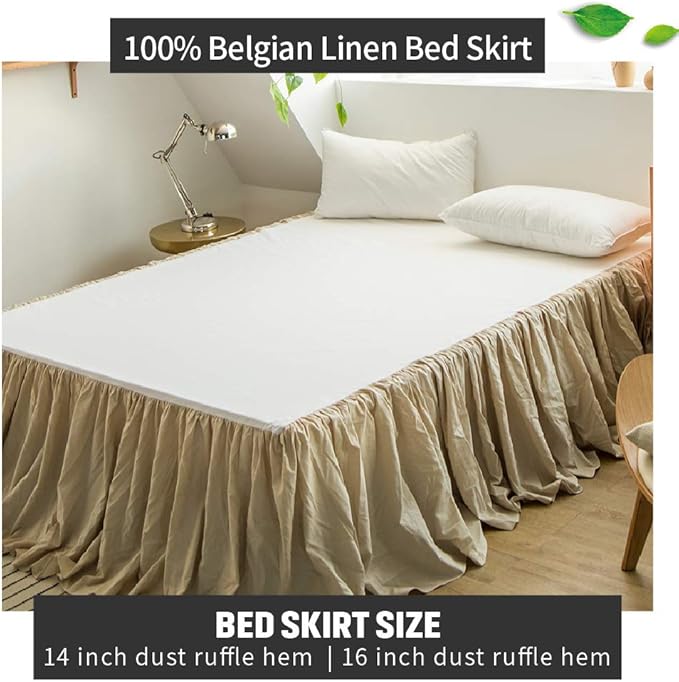 Simple&Opulence Belgian Linen Bed Skirt - Image 7