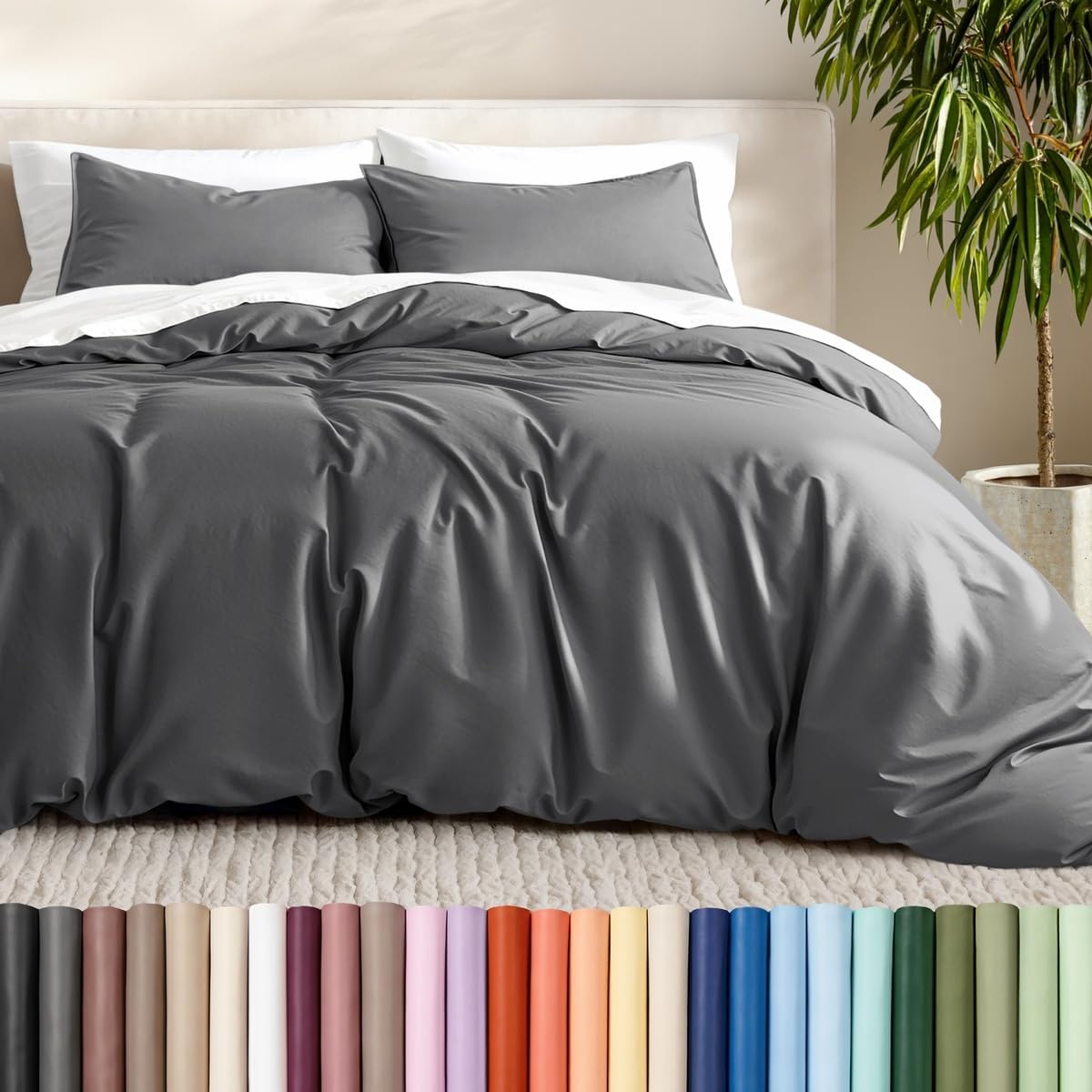 bare home duvet cover set 1800 ultra-soft (queen, main product view