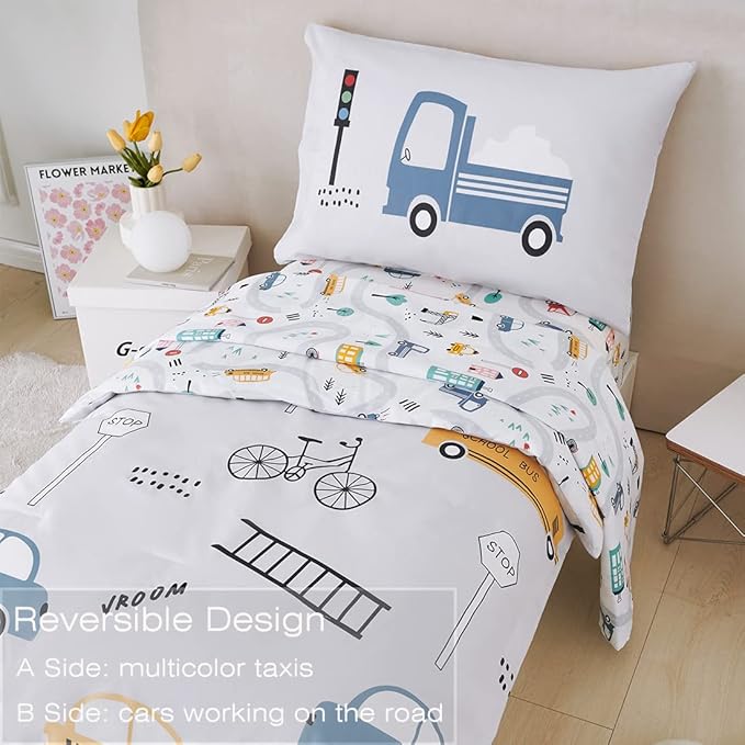 PERFEMET 4 Pcs Toddler Bedding Set - Image 3