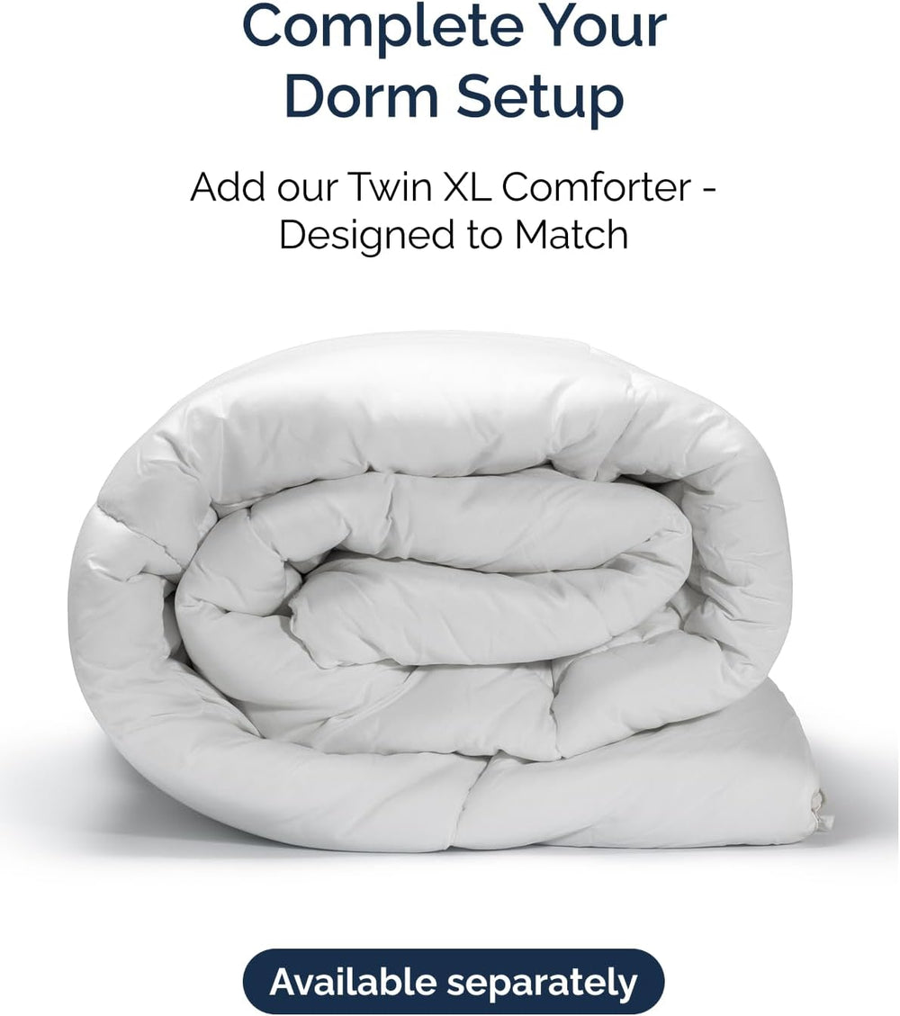 Extra Deep Twin XL Sheet Set - 3 Piece College Dorm Room - Steel Blue