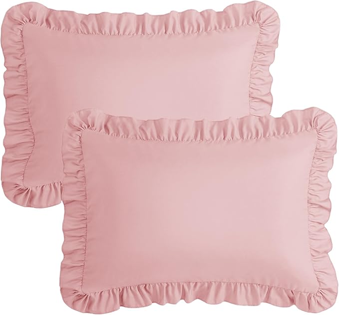 KKJIAF King Size Pillow Cases Set of 2, Light Pink, Envelope Closure, Fade - Image 7