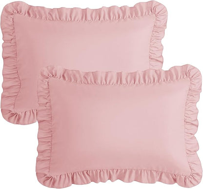 KKJIAF Ruffle Pillow Cases Standard Size Set of 2, Ruffled Pillow Covers - Image 7