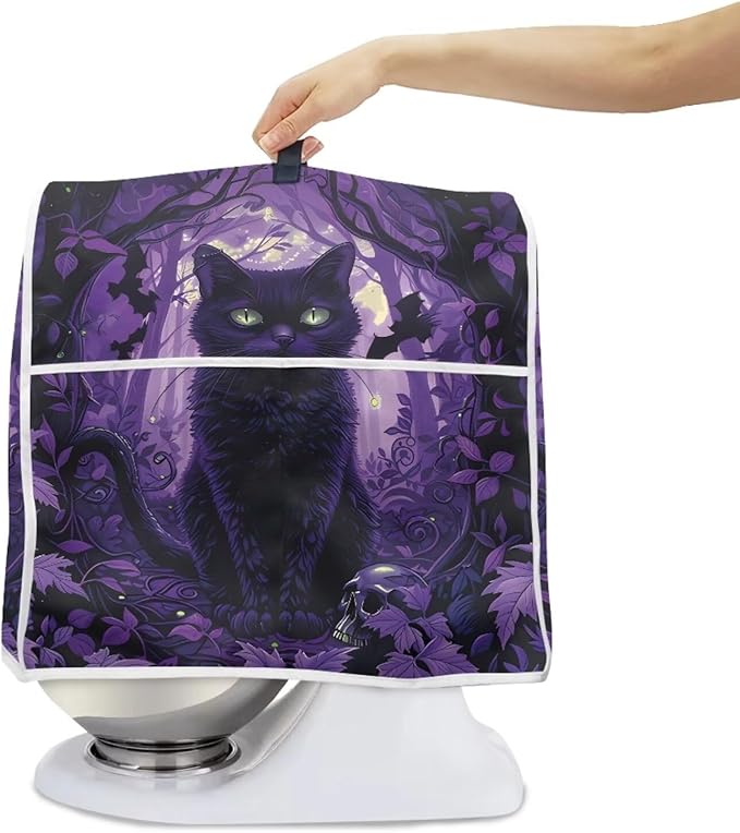 Black Cat Stand Mixer Cover Washable Kitchen Appliance Cover - Image 6