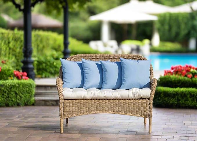 RSH DECOR: Sunbrella Play Square Throw Pillows Set of 2 | 17" x 17" | Water and - Image 7
