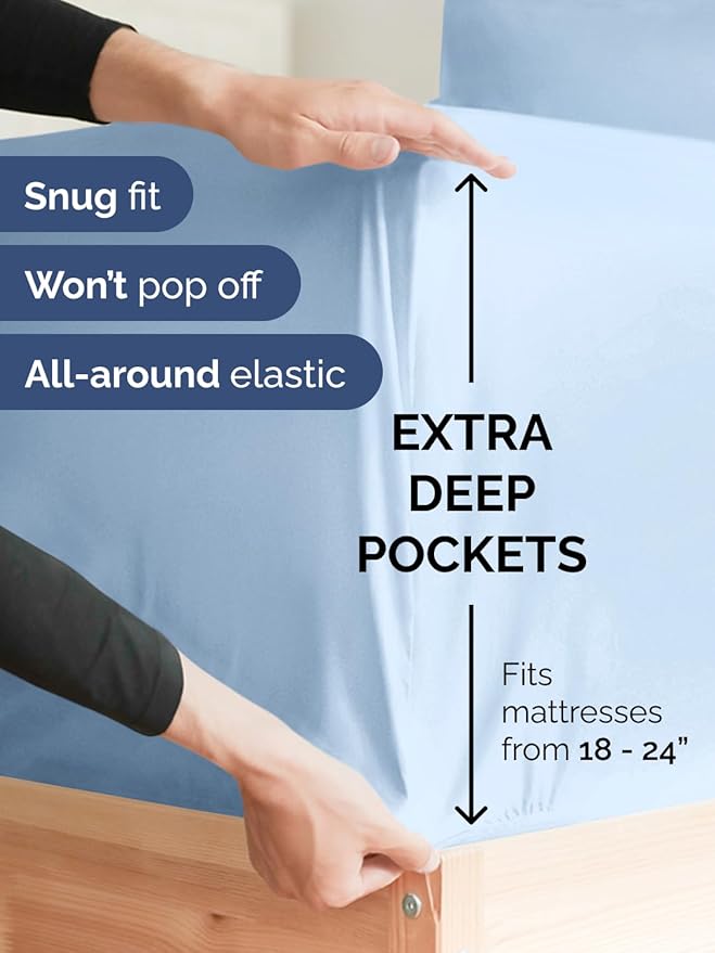 Extra Deep Full Fitted Sheet - Image 2