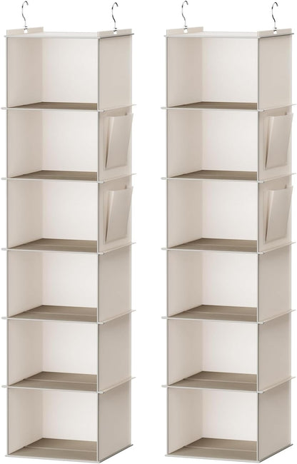 youdenova hanging closet organizer and storage, 6-shelf, 2, main product view