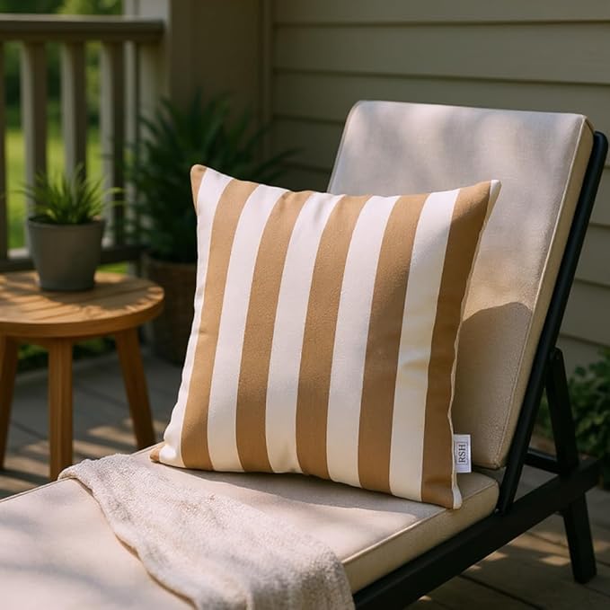 RSH DECOR: Sunbrella Square Throw Pillows Set of 4 | 24" x 24" | Water and - Image 4