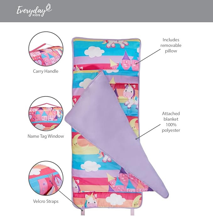 EVERYDAY KIDS Nap Mat with Removable Pillow - Image 7
