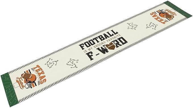 American Football Table Runner, Seasonal Rugby Boy Football Game Day Grass - Image 6
