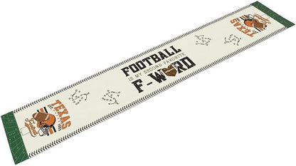 American Football Table Runner, Seasonal Rugby Boy Football Game Day Grass - Image 6