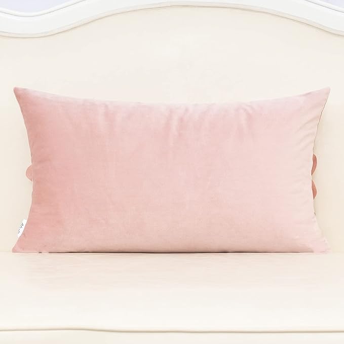 Alerfa 3D Flower Handmade Throw Pillow Cover Decorative Pink Velvet Pillowcase - Image 2