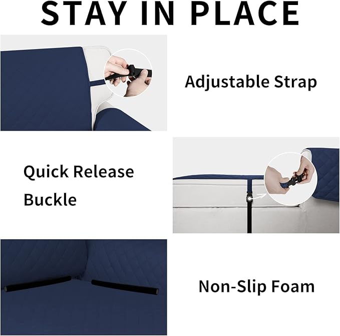 Easy-Going Reversible Chaise Lounge Couch Cover Water Resistant Sofa Cover - Image 3