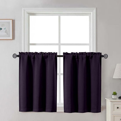 Gwine Short Curtains 30 Inch Length, Light Filtering Small Kitchen Window by Gwine