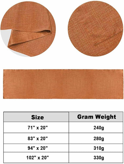 Vintage Orange Linen Burlap Bed Runners - Image 6