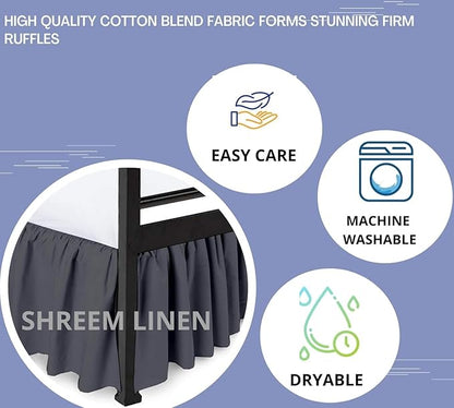 Shreem Linen Ruffled Bed Skirt - Image 5
