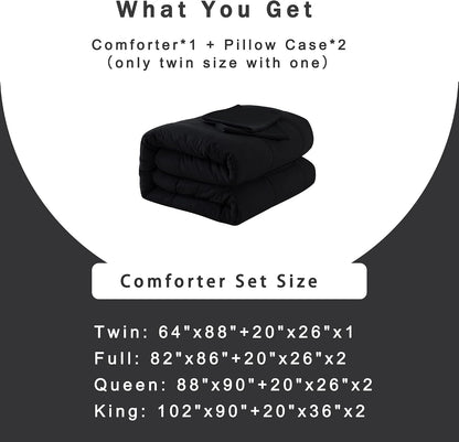 downcool king size comforter set -all season bedding, package contents