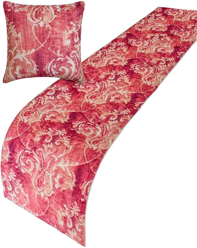 The HomeCentric King/Queen/Twin Pink Luxury King 90"x18" Bed Runner - Image 4