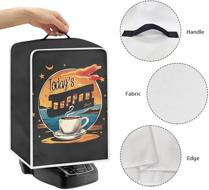 Mumeson Coffee Cup Print Coffee Maker Cover, Blender Dust Cover Juice Machine - Image 5