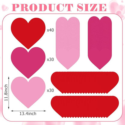 Harloon 100 Pcs Valentine's Day Paper Placemat Bulk 13.4”x 11.8” Disposable - Image 2