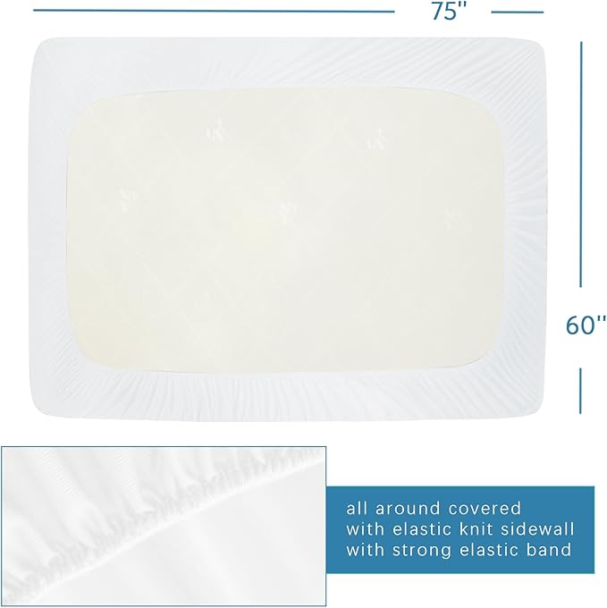 RV Short Queen Terry Mattress Protector Waterproof - Image 2