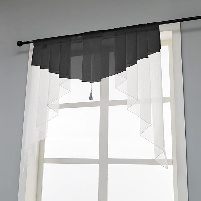 PearAge Swag Sheer Valance Curtains - Image 3