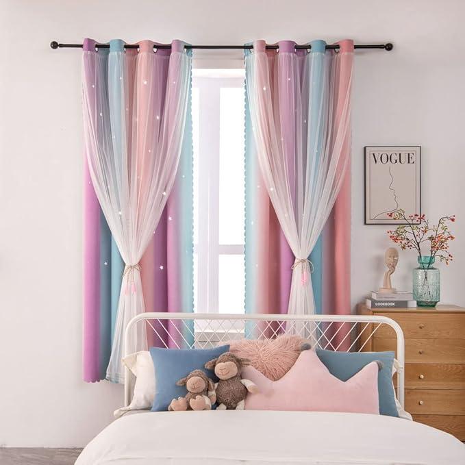 Ombre Rainbow Blackout Curtains - Image 5
