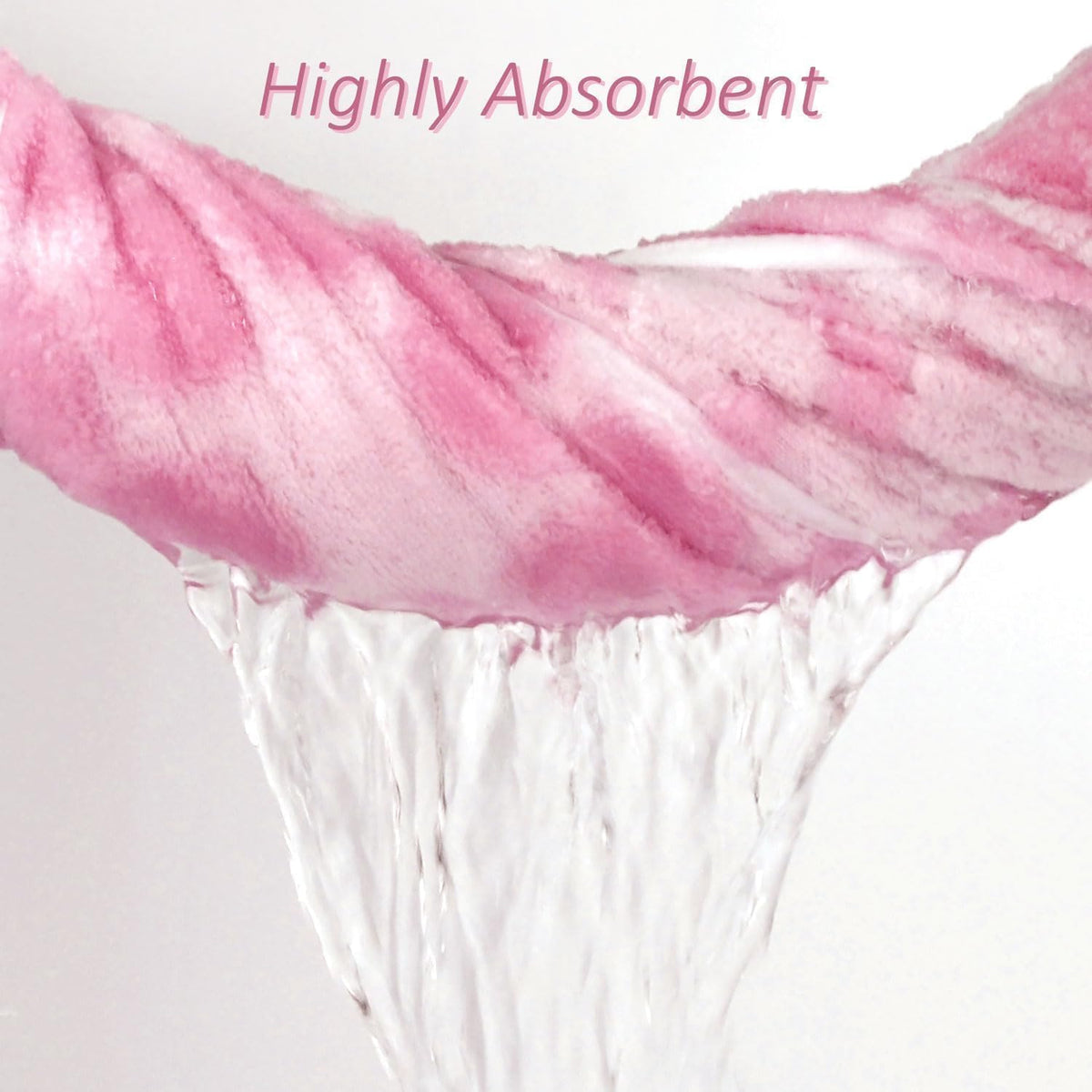 pink bath towels set of 2, super absorbent, side view