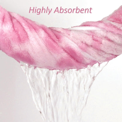 pink bath towels set of 2, super absorbent, side view