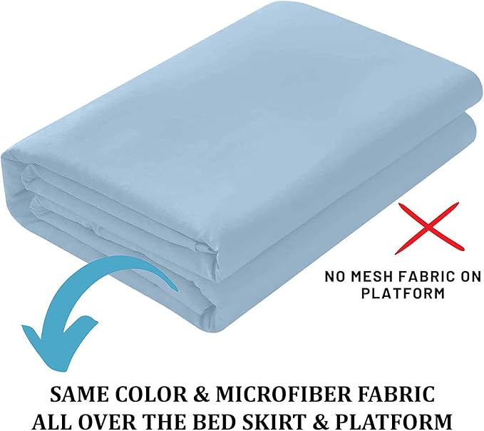 SKY BEDDINGS - Twin Size Ruffled Bed Skirt - 12 Inch Drop Dust Ruffle Bed Skirt - Image 5