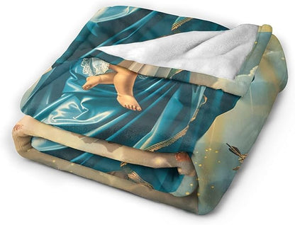 Virgin Mary Blanket Our Lady of Guadalupe Throw Blanket Flannel Stuff Merch - Image 2