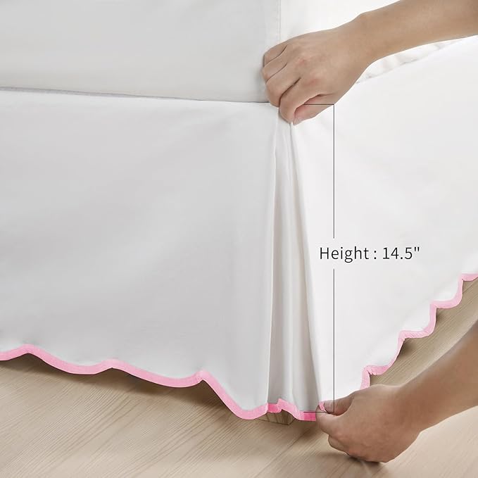 HIG Off-White Chic Twin XL Bed Skirt - Image 5