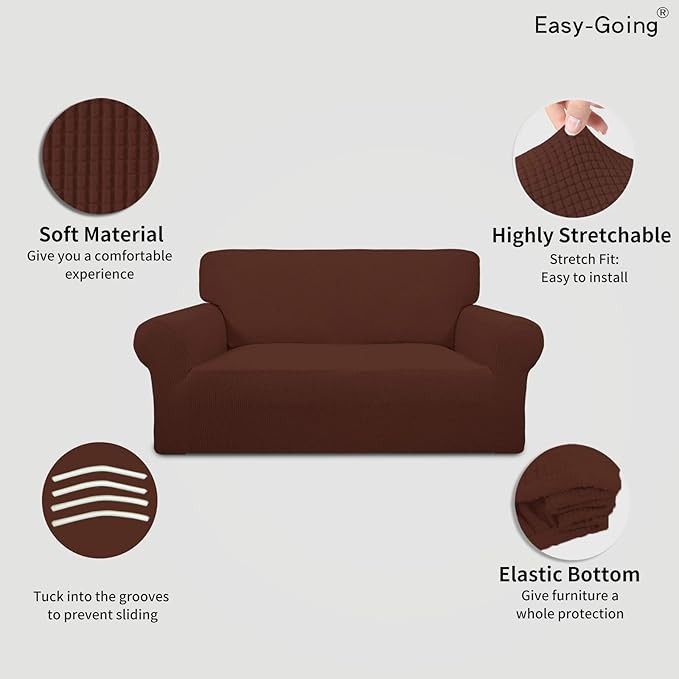 Easy-Going Stretch Loveseat Slipcover 1-Piece Sofa Cover Furniture Protector - Image 3